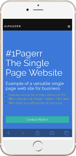 mobile single page web sites web design imagineers east midlands